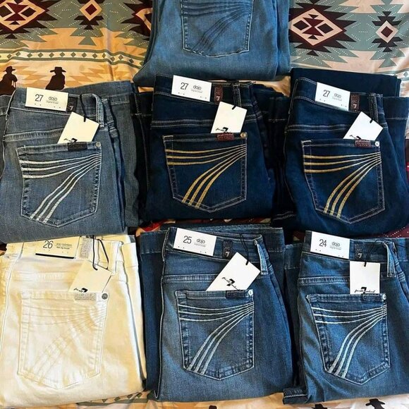 KIMES AND 7FAMK JEANS - Picture 1 of 4